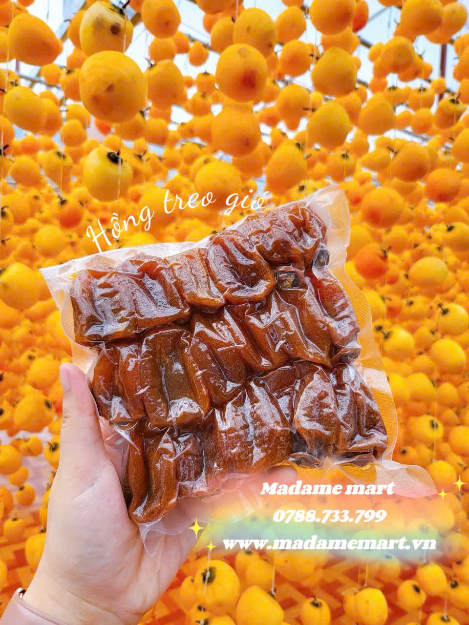 HỒNG TREO SẤY GIÓ DALAT (HỘP 500G)