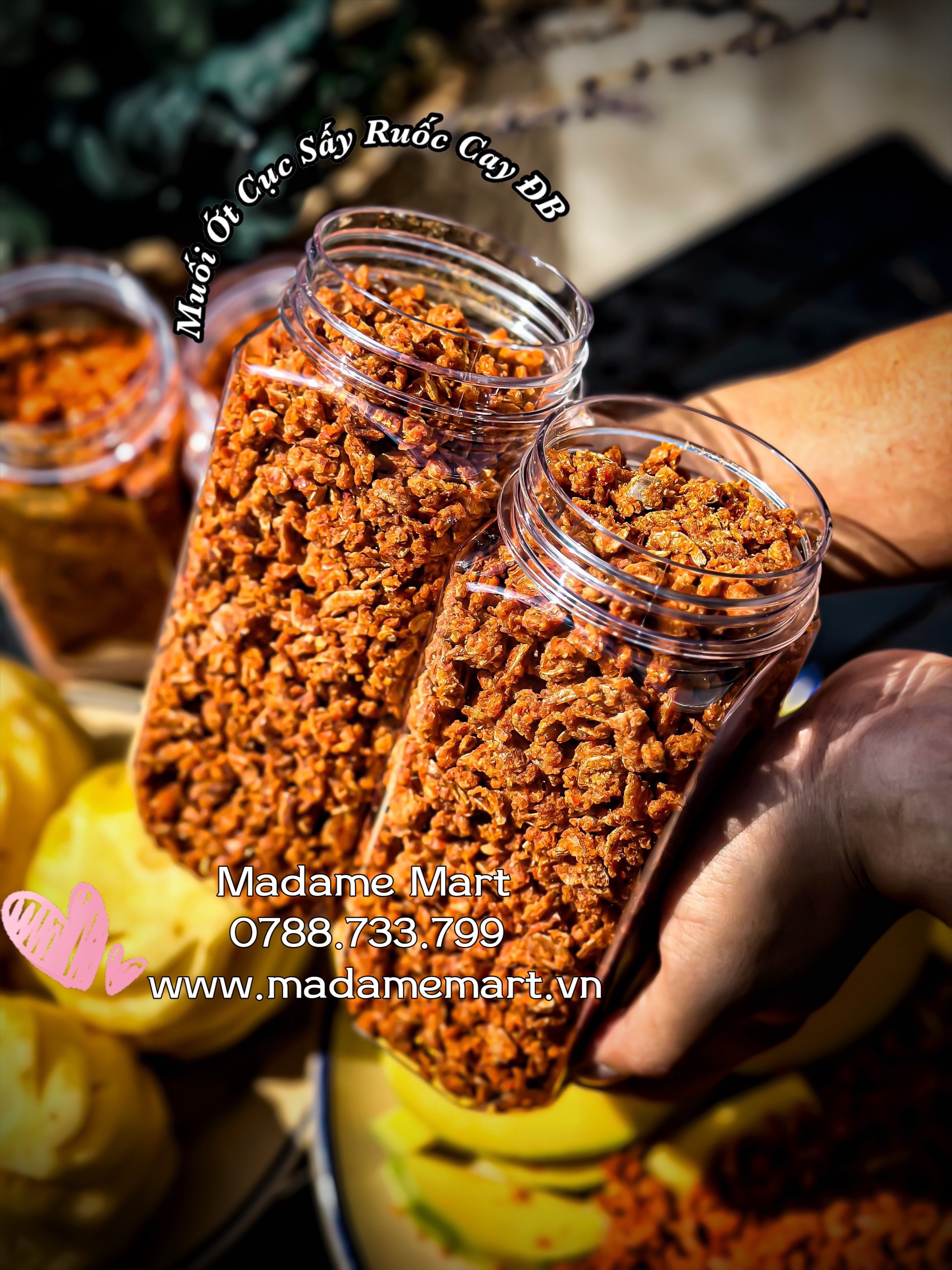 MUỐI ỚT CỤC SẤY RUỐC CAY ĐB