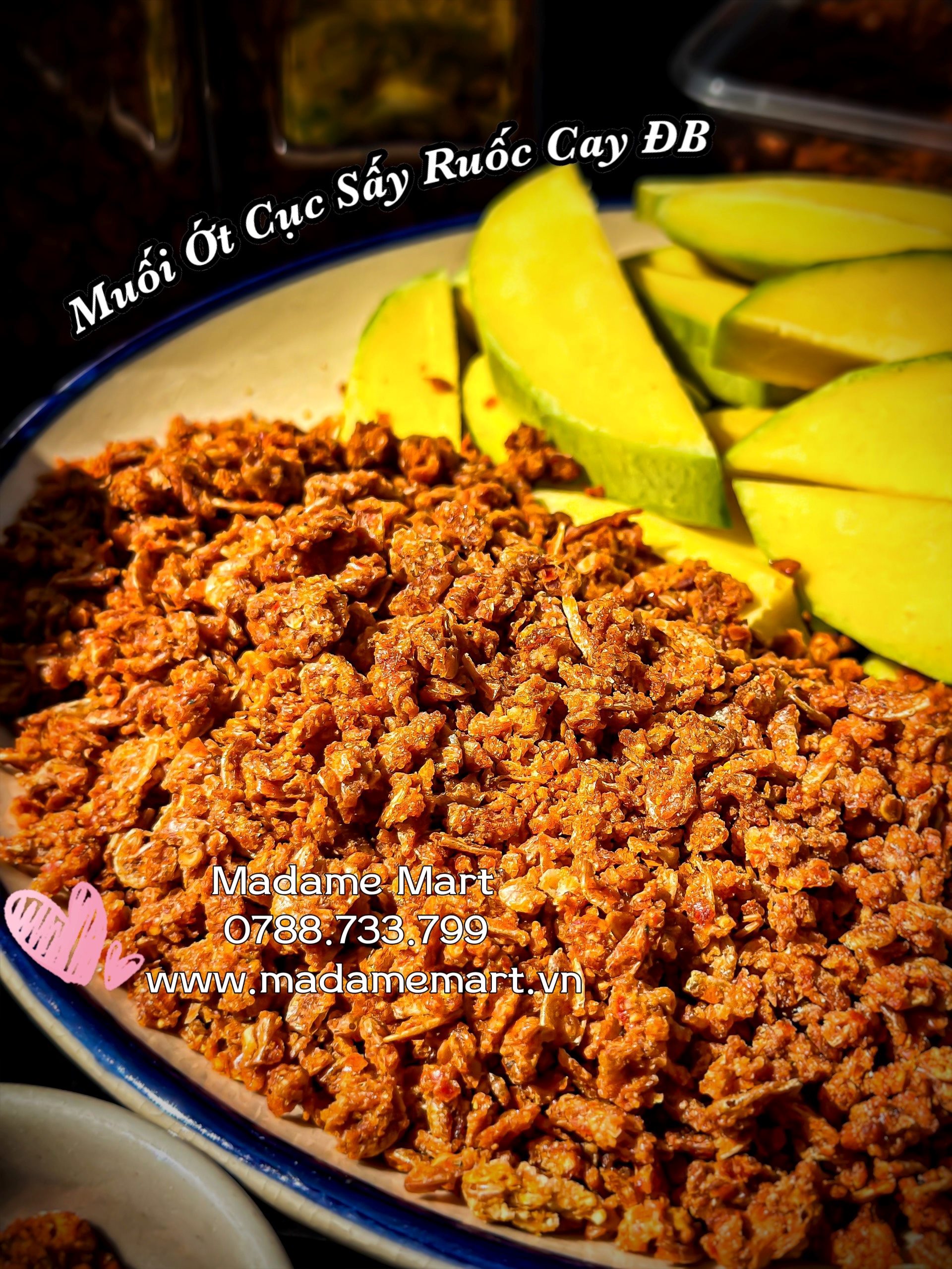 MUỐI ỚT CỤC SẤY RUỐC CAY ĐB