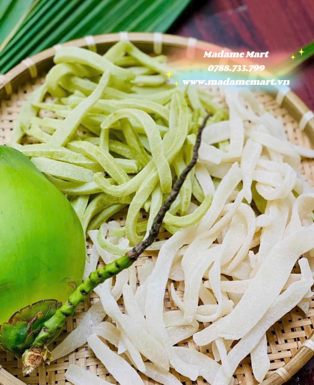 MỨT DỪA ÍT NGỌT (GÓI 500G)