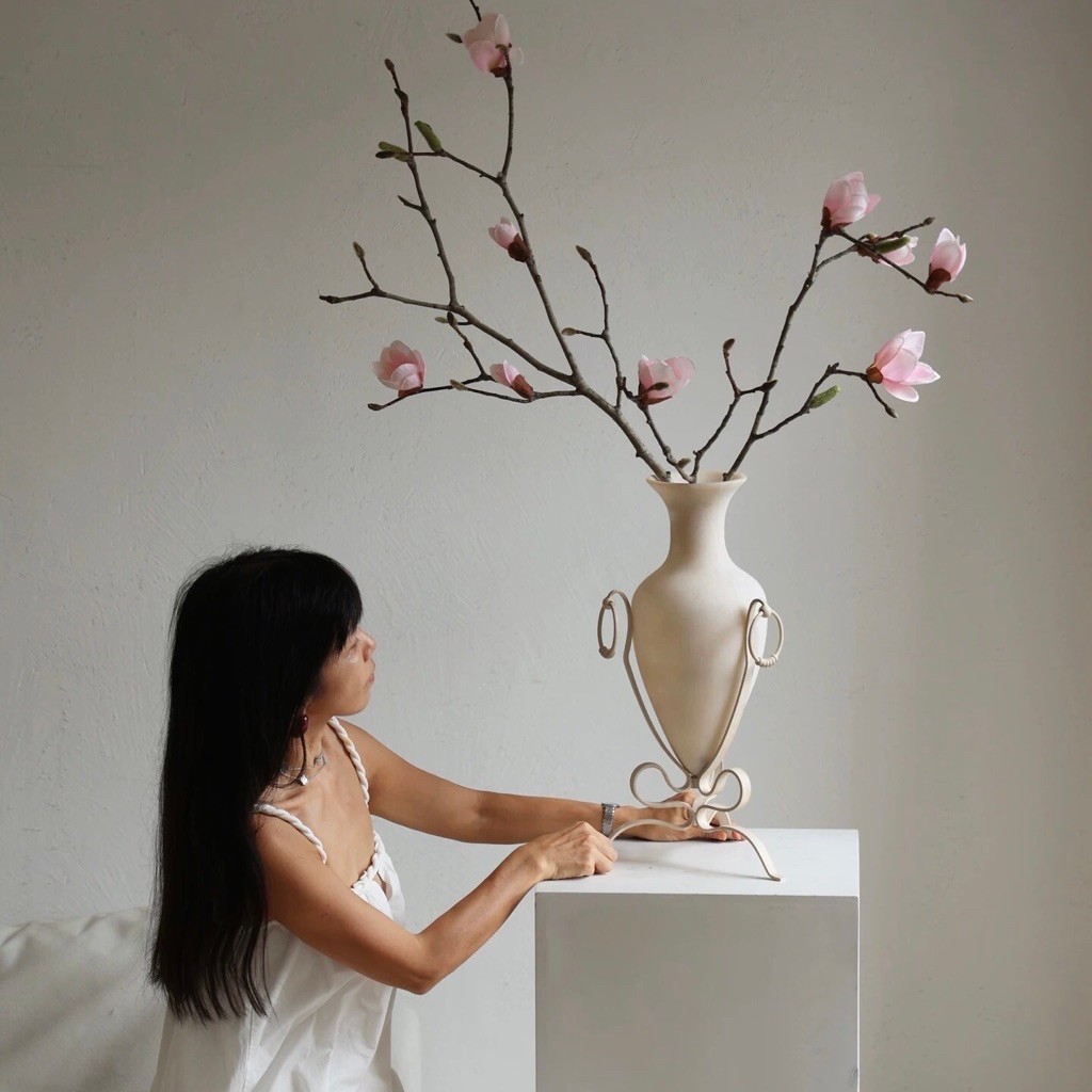 Bình hoa Lily White nhập khẩu cao cấp / Lily White Vase