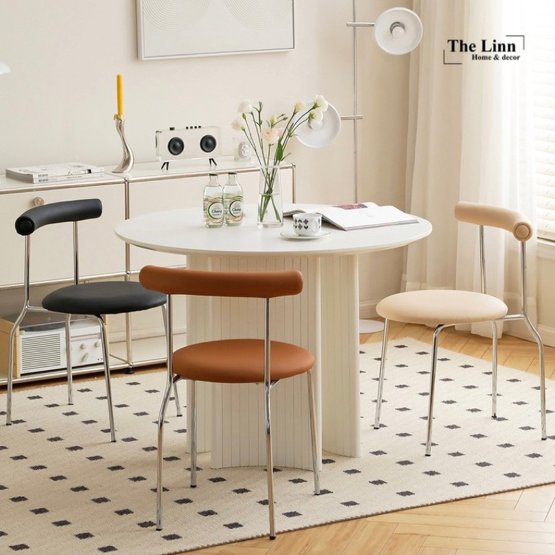 Ghế tựa lưng da PU cao cấp | Retro Chair