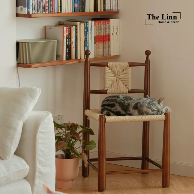 Ghế gỗ EBONI dây đan nhập khẩu cao cấp / EBONI Chair