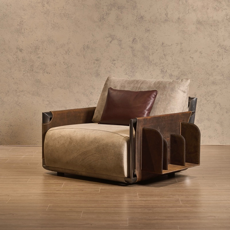 Ghế thư giãn Libary da Nyala cao cấp / Armchair Libary