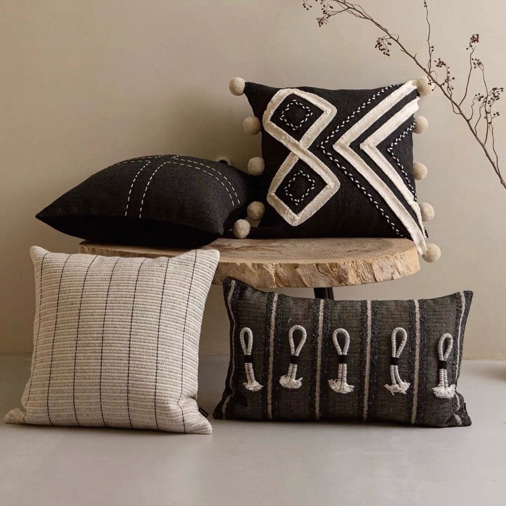 Bộ gối decor Texture Shadow nhập khẩu cao cấp / Texture Shadow Pillow