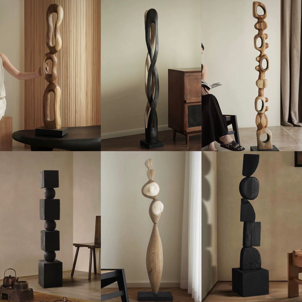 BST tượng gỗ Retro - Bắc Âu nhập khẩu cao cấp - Nghệ thuật trang trí không gian