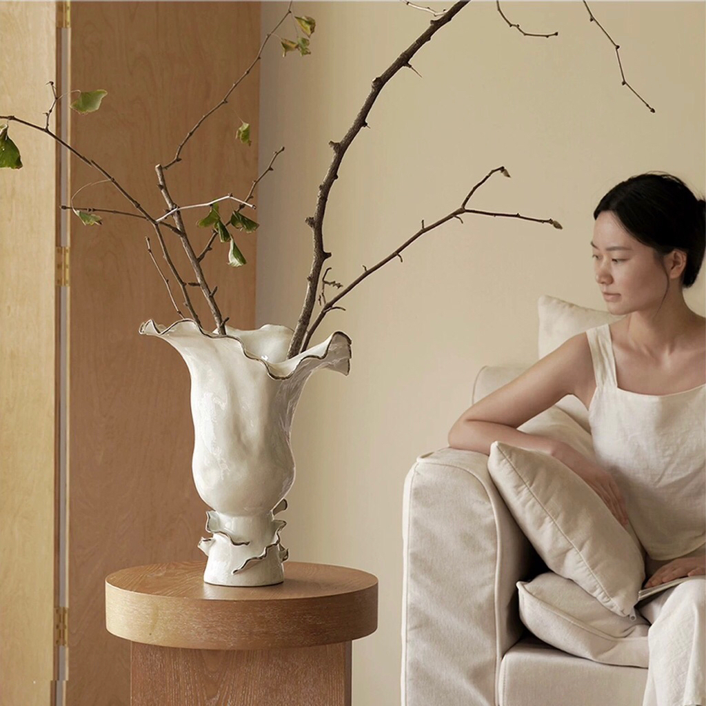 Bình hoa sứ Ling nhập khẩu cao cấp / Ling Vase