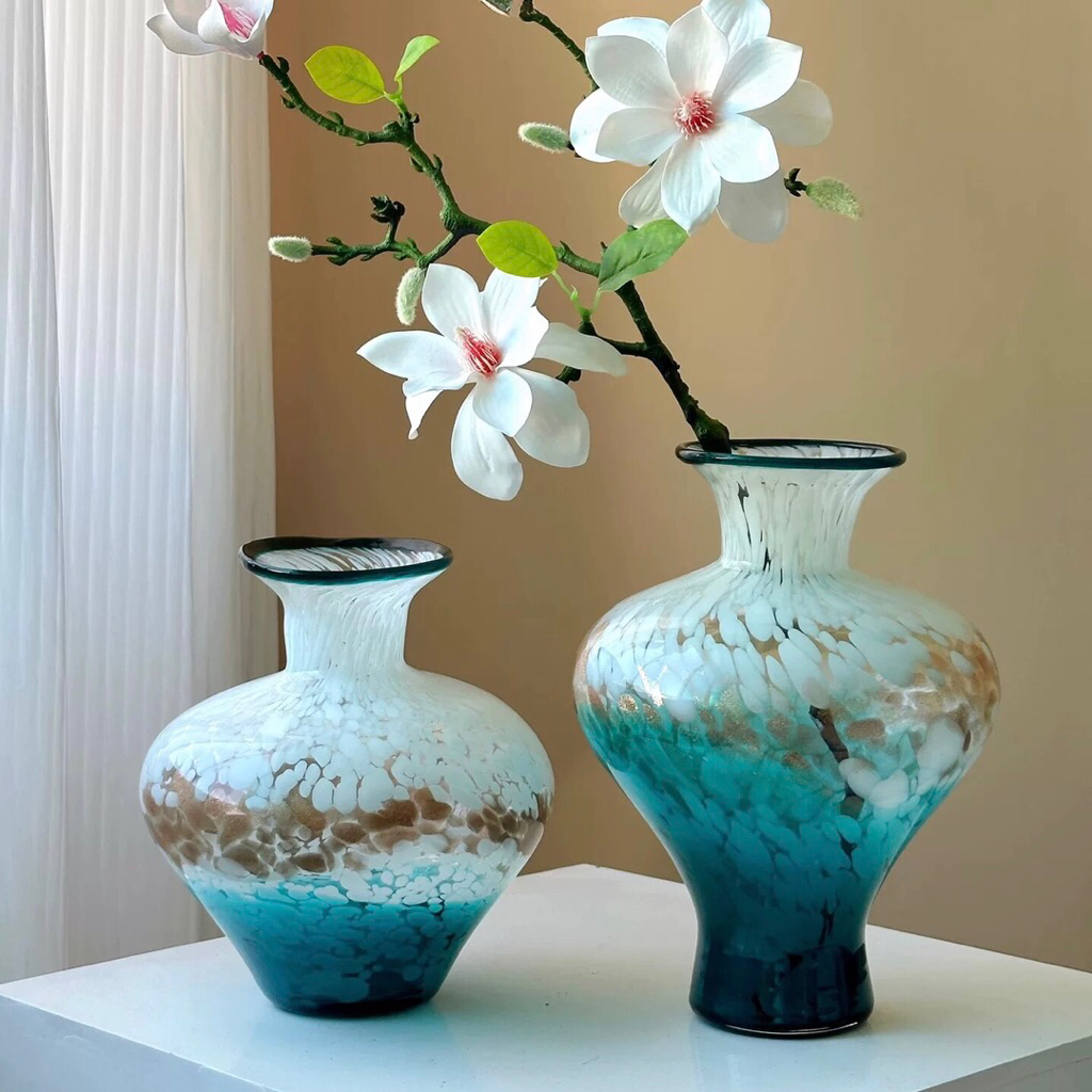 Bình hoa thuỷ tinh Bleu Daihok nhập khẩu cao cấp / Bleu Daihok Vase