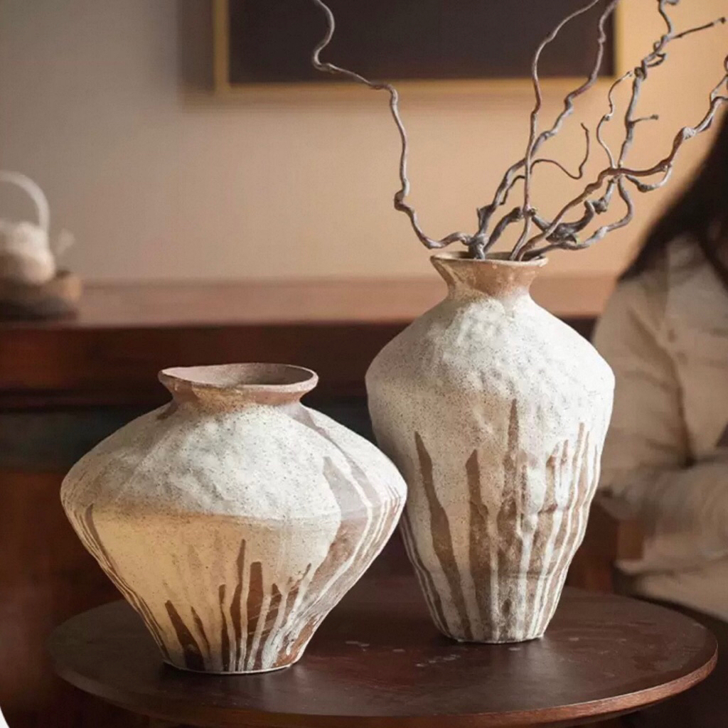 Bình hoa gốm Wabi Zen nhập khẩu cao cấp / Wabi Zen Vase