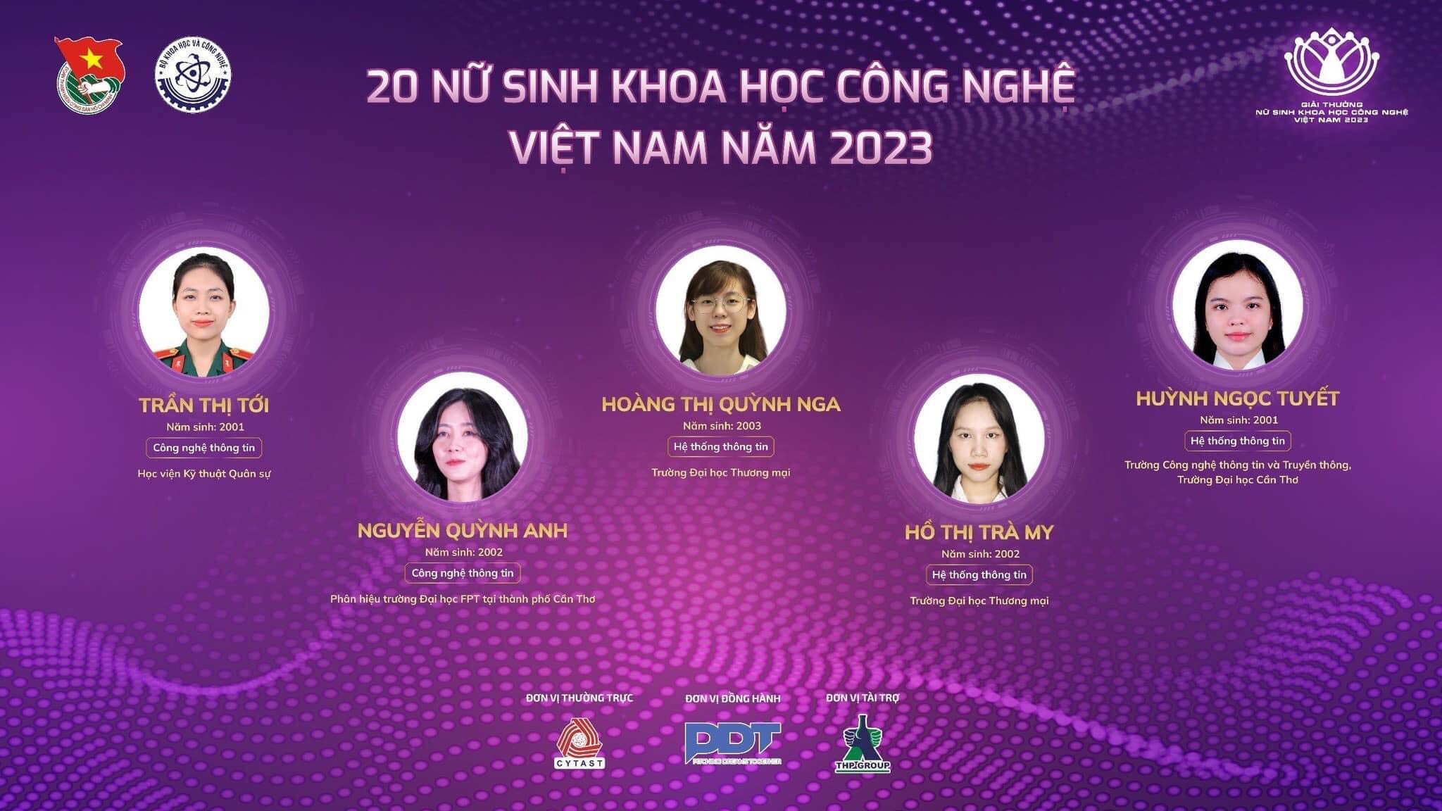 🎉CHÚC MỪNG SREC 2 NĂM LIÊN TIẾP CÓ THÀNH VIÊN ĐẠT GIẢI THƯỞNG NỮ SINH KHOA HỌC CÔNG NGHỆ VIỆT NAM ️🎉