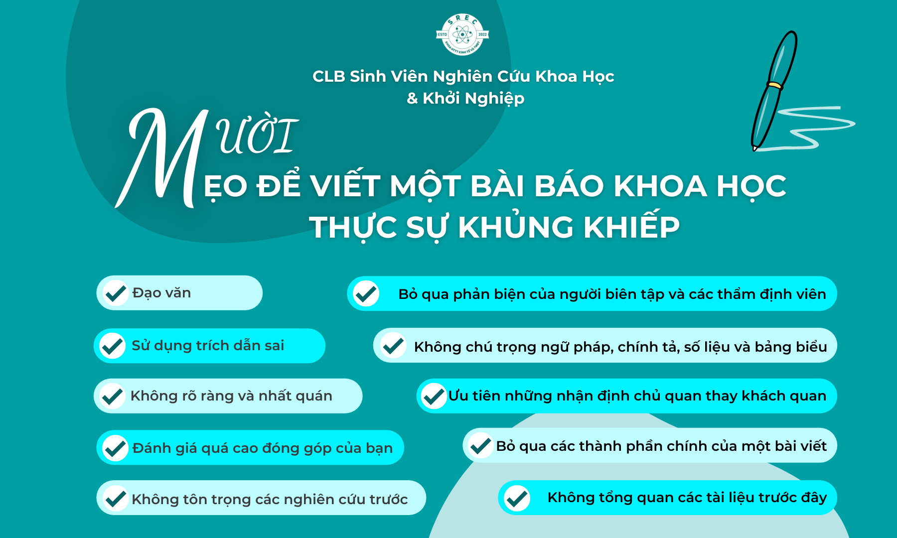 10 MẸO ĐỂ VIẾT MỘT BÀI BÁO KHOA HỌC THỰC SỰ KHỦNG KHIẾP