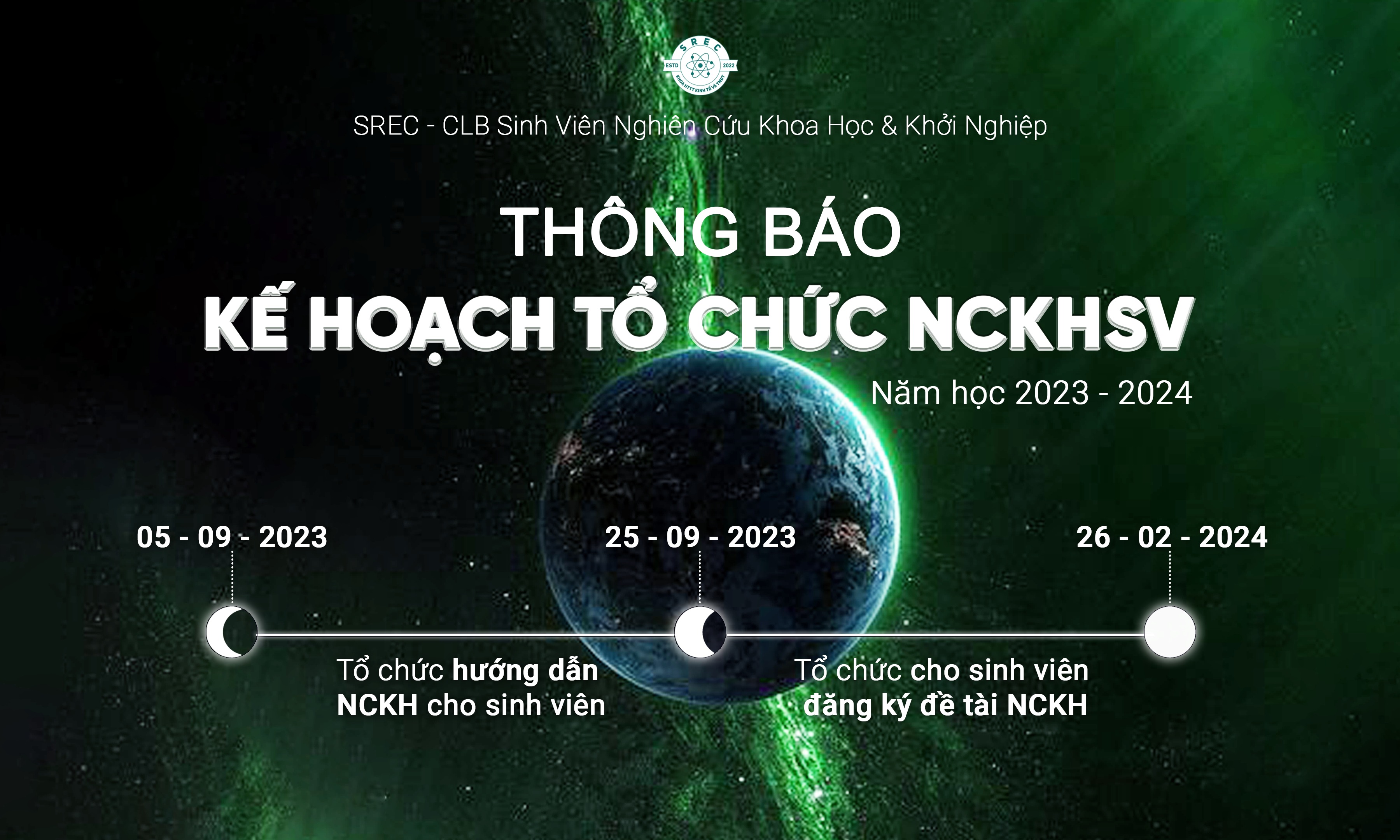 HOT THÔNG BÁO: KẾ HOẠCH TỔ CHỨC HOẠT ĐỘNG NCKHSV NĂM HỌC 2023-2024