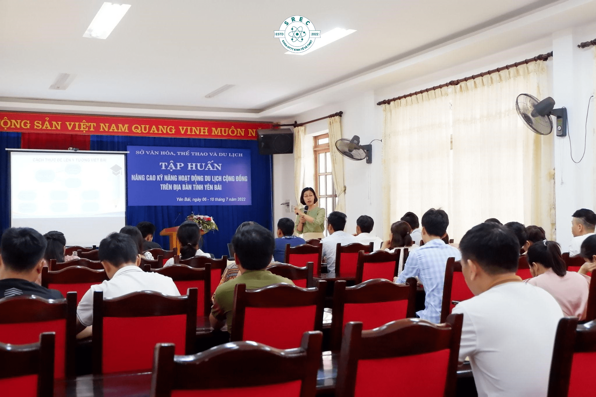 Phó chủ nhiệm CLB SREC tham gia trợ giảng Lớp tập huấn nâng cao kỹ năng hoạt động du lịch cộng đồng trên địa bàn tỉnh Yên Bái năm 2022