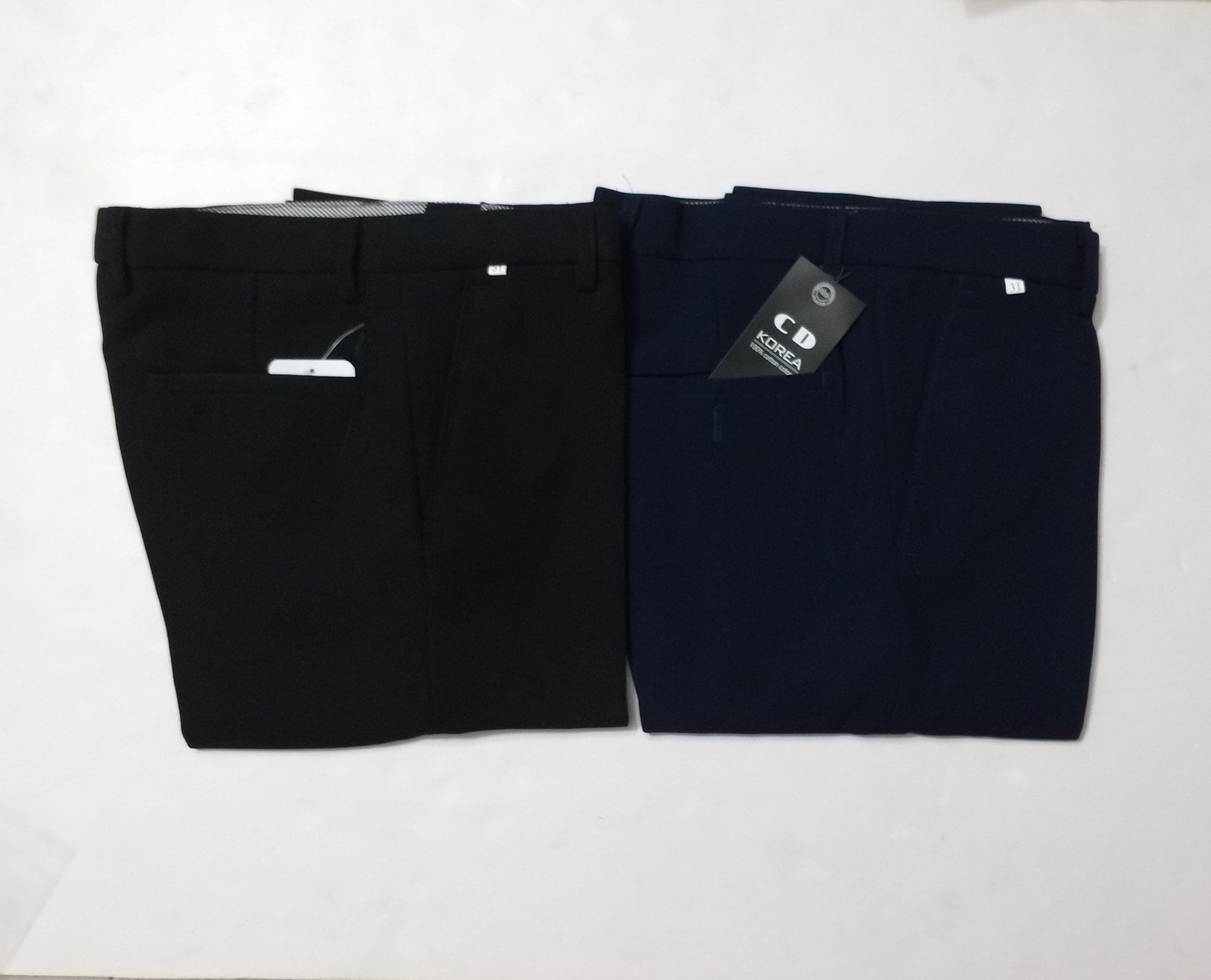 Combo 2 quần tây đen và quần tây nam xanh đen