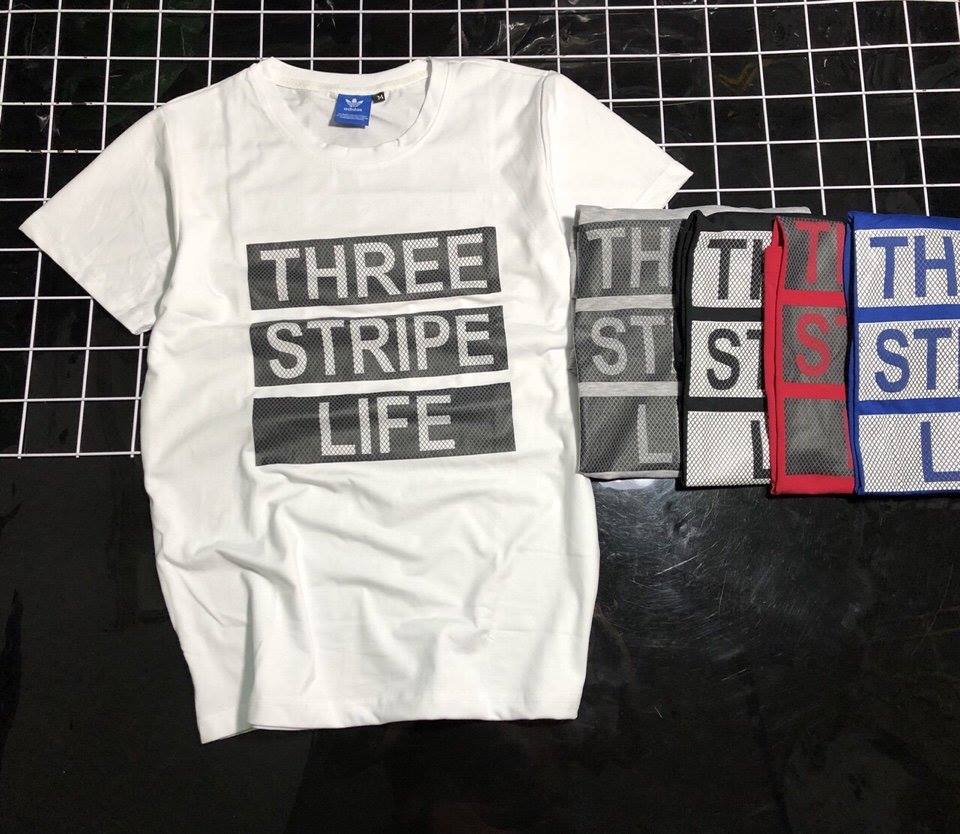 Áo Thun Nam Tay Ngắn THREE STRIPE LIFE