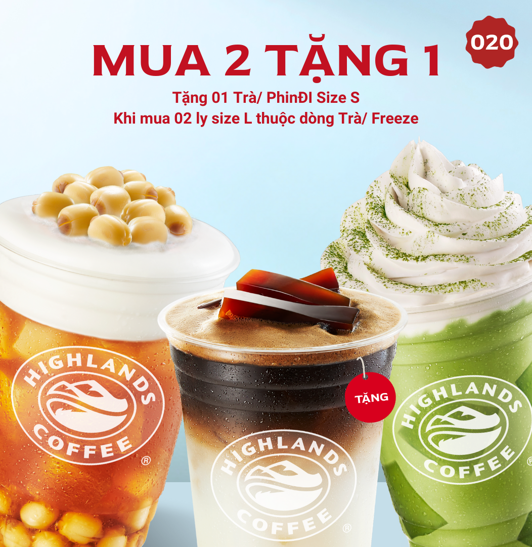 Highlands Coffee Mua 2 Tặng 1