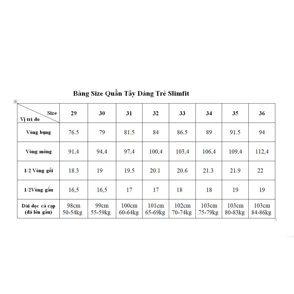 VP001 - Quần tây nam công sở form slim fit nhiều màu