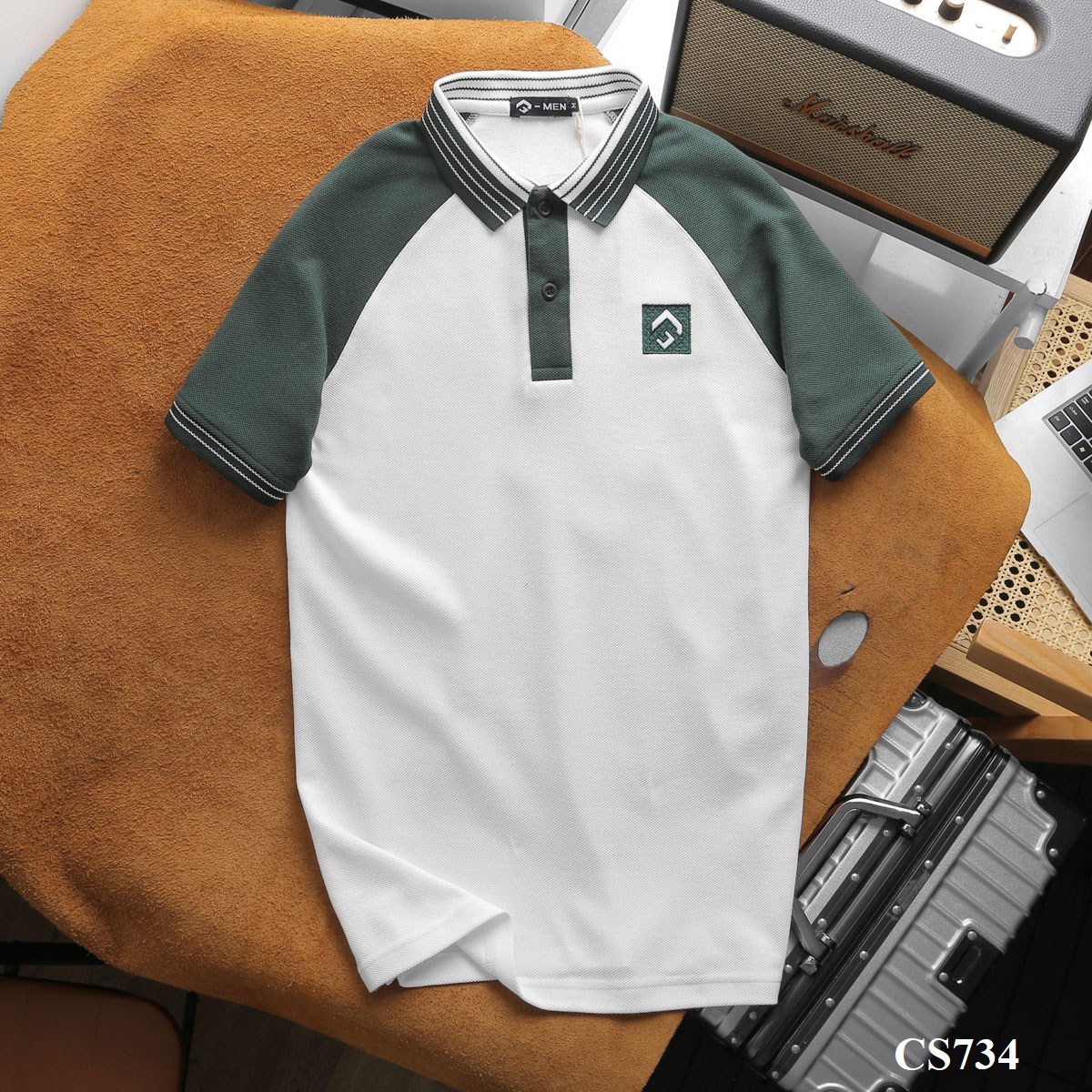 CS732 - Áo Polo Nam Phối Cổ Bo Tay