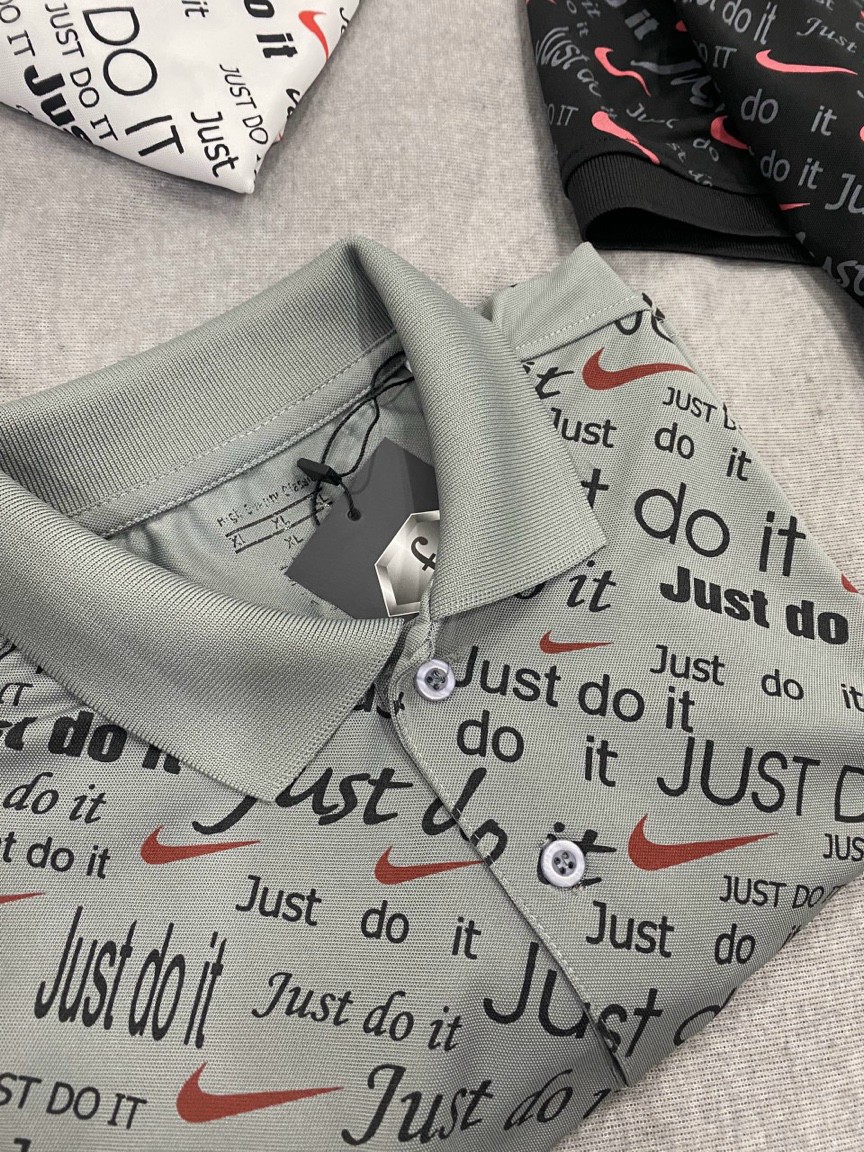 Áo Polo Nam Cổ Bẻ Màu Xanh Rêu Just Do It