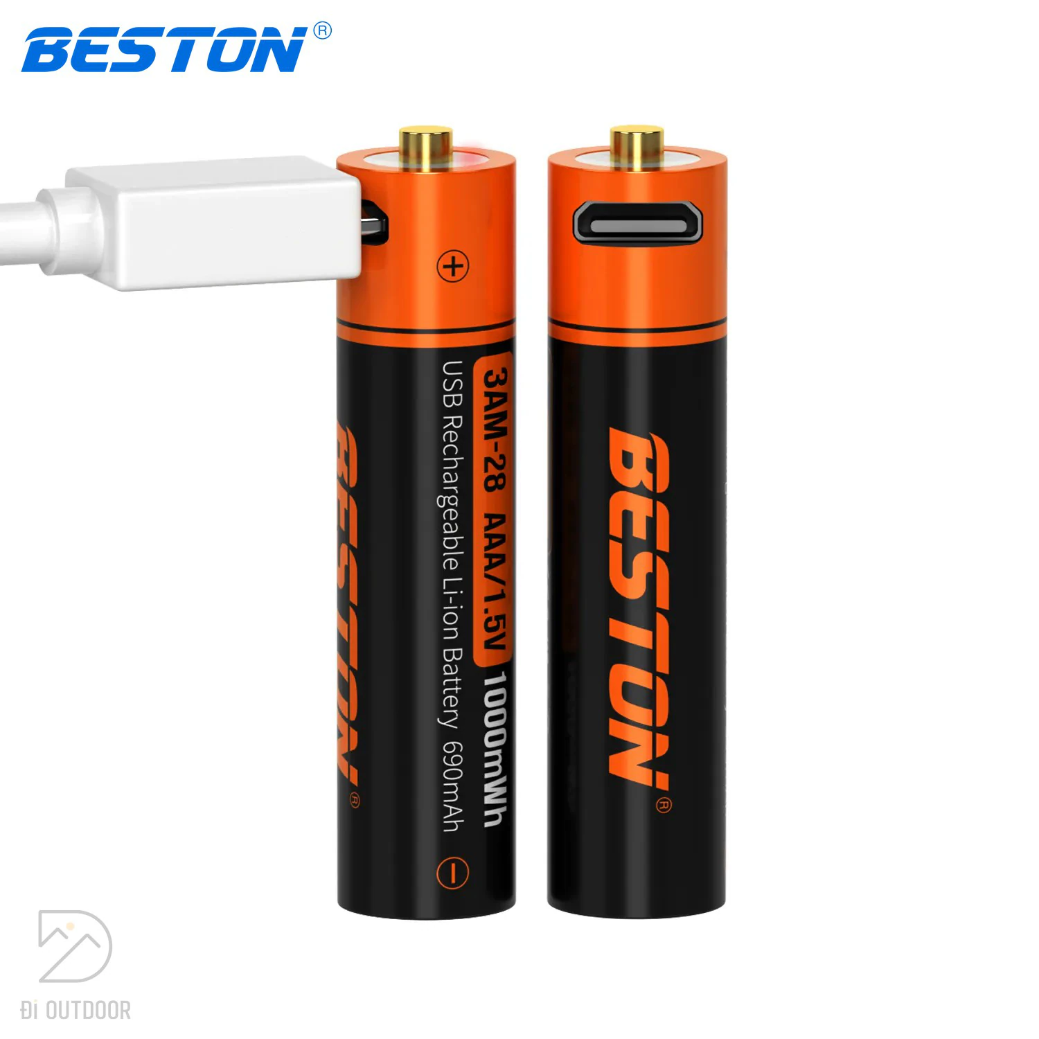 Pin Sạc AAA Beston 3AM-28 Lithium 1000mWh 1.5V Micro-USB