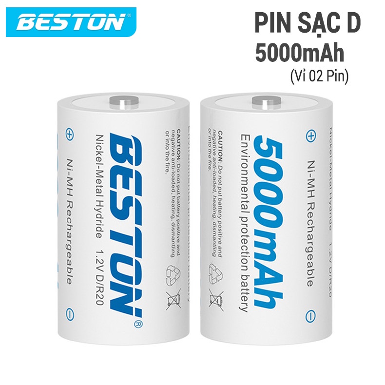 BESTON Pin sạc cỡ D Beston 5000mAh