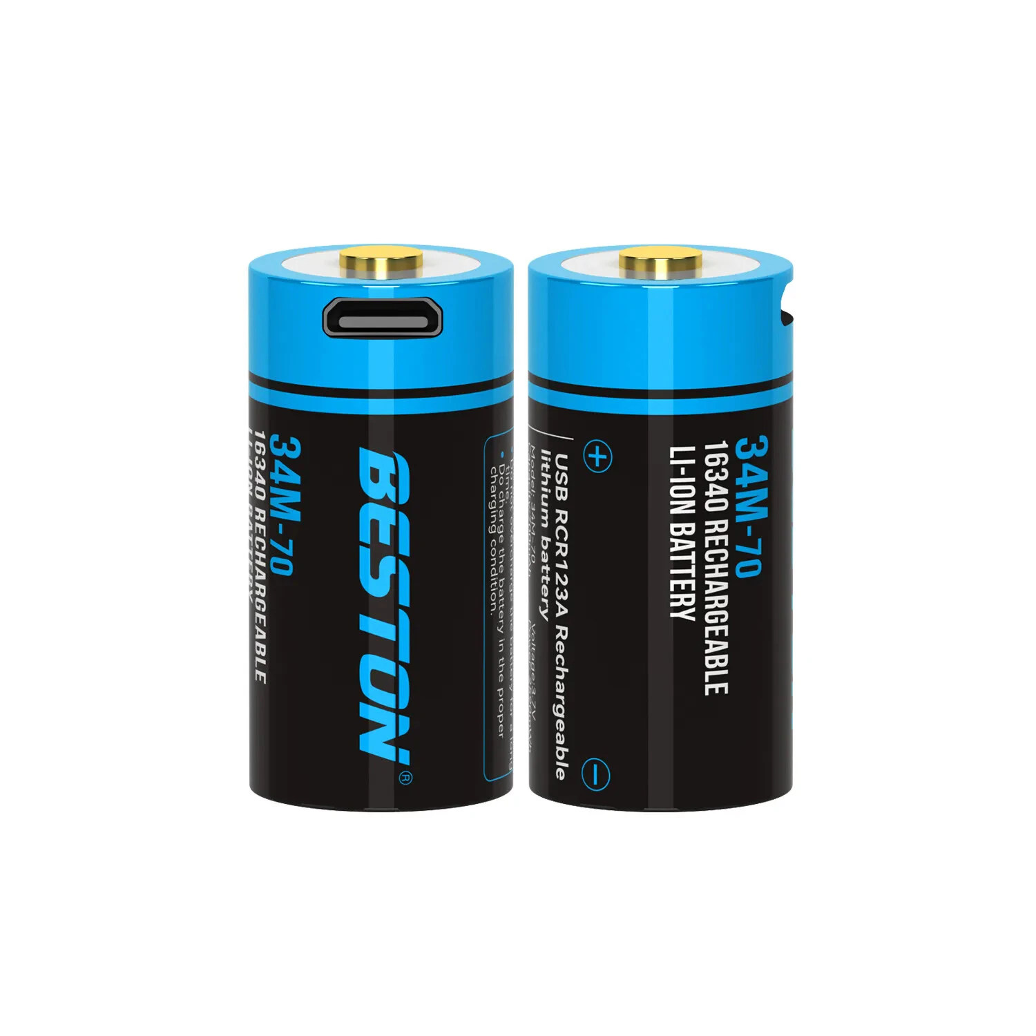 Pin 16430 Sạc Trực Tiếp Beston 34M-70 Lithium 3.7V 2800mwh