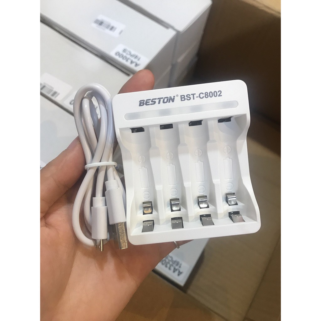 BESTON Sạc thường pin 1.2V 4 slot - SAC C8002