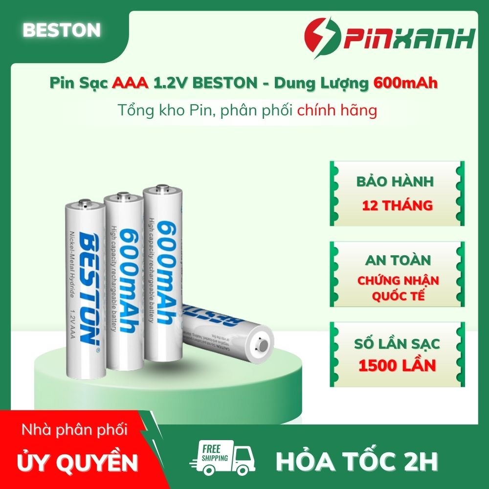 BESTON Pin sạc 1.2V - PINAAA600mAh