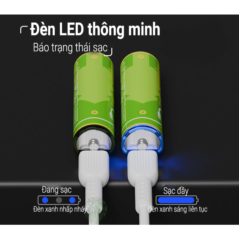 Pin sạc 2AC-80 1.5V Lithium hộp 04 viên sạc trực tiếp cổng usb type C 3000mWh