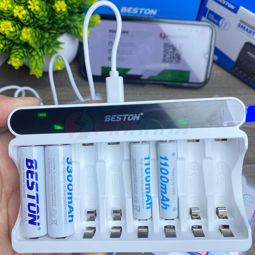 BESTON Sạc thông minh pin 1.2V 8 slot - SAC C9024L