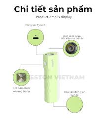 Đèn pin LED sạc cầm tay Mopal BESTON MFL003 cổng sạc USB type-C 2 chế độ sáng