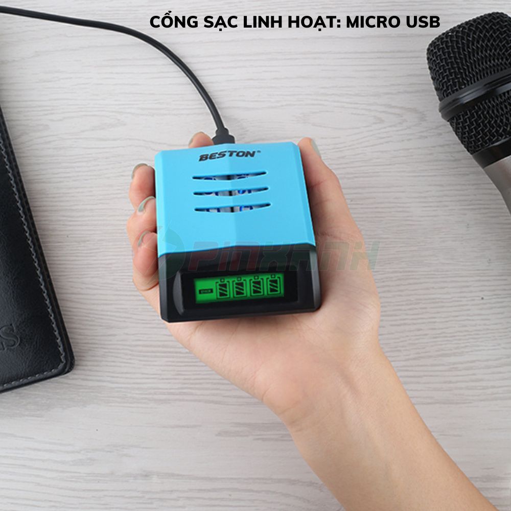 BESTON Sạc thông minh pin 1.2V 4 slot - SAC C9001