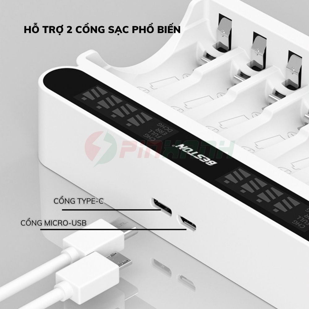 BESTON Sạc thông minh pin 1.2V 8 slot - SAC C9024L