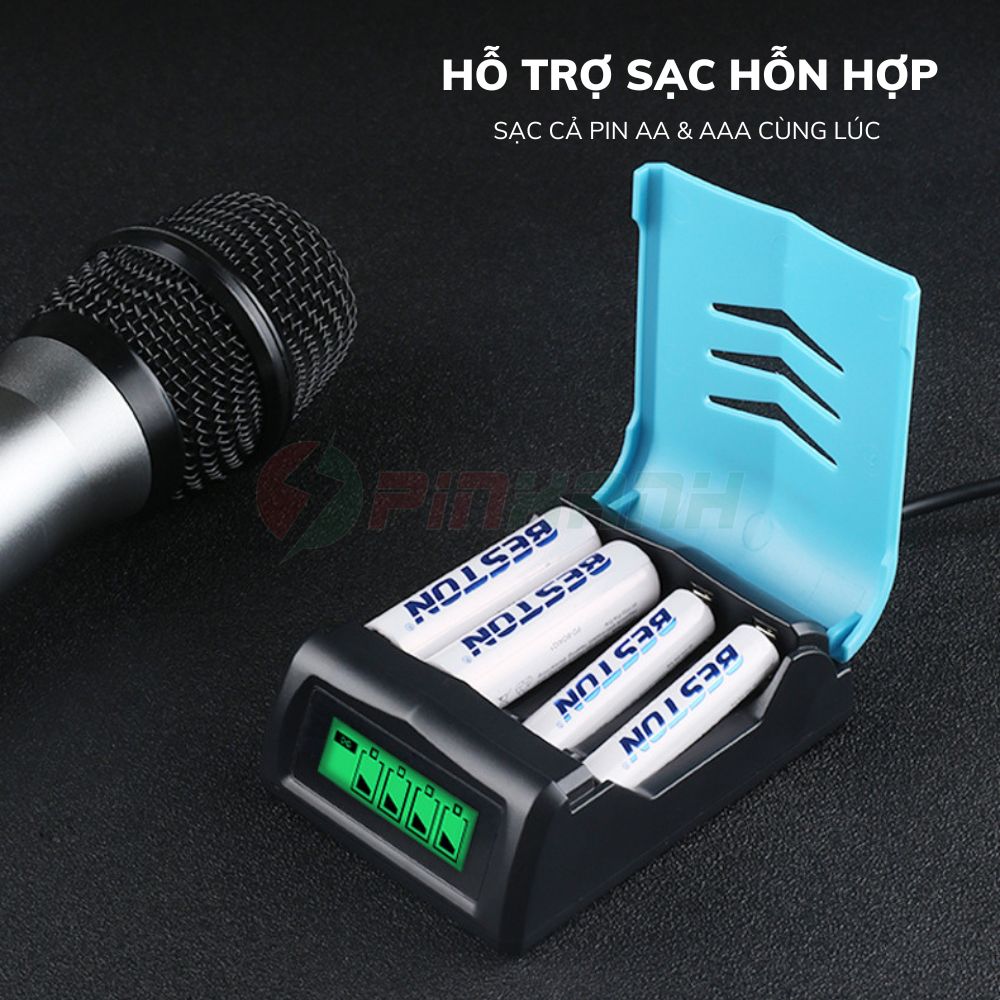 BESTON Sạc thông minh pin 1.2V 4 slot - SAC C9001
