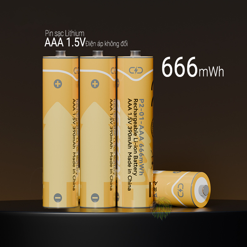 Hộp 4 Pin sạc 2A 3A 1.5V Beston -AAA-666mWh