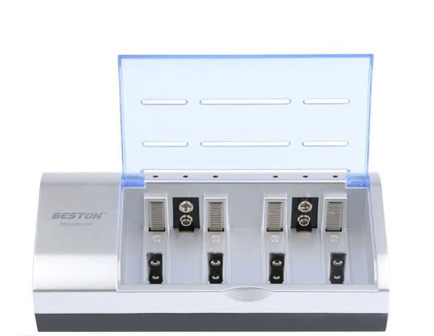 Sạc Pin Beston C821BW AA/AAA/C/D/9V Ni-Mh 6 Slot