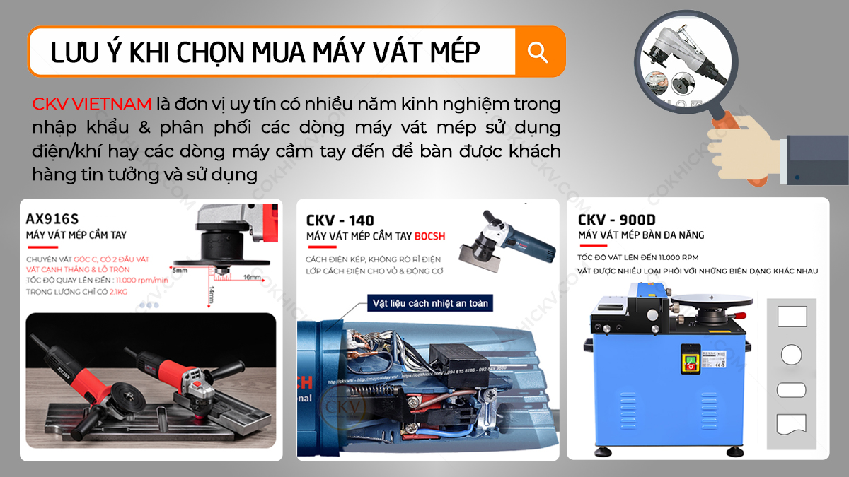 12 lưu ý khi chọn mua máy vát mép