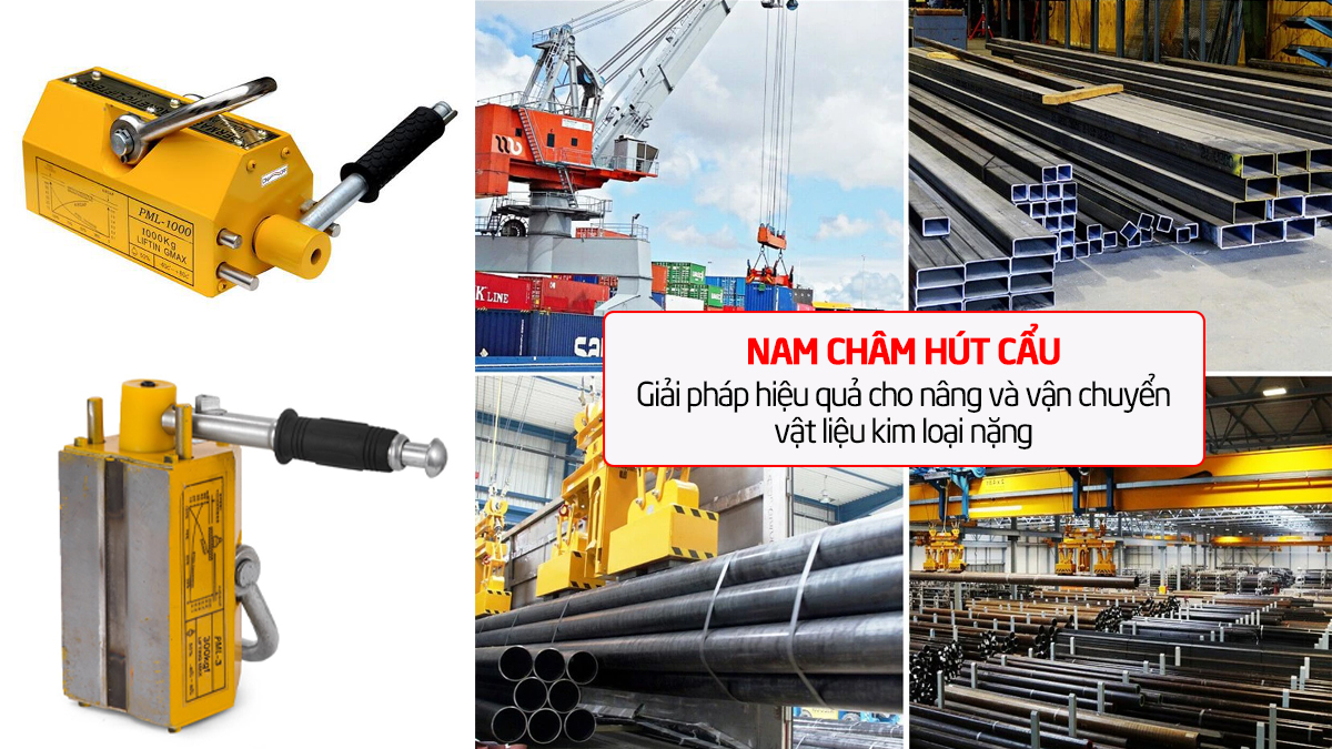 Nam châm hút cẩu - Giải pháp hiệu quả cho nâng và vận chuyển vật liệu kim loại nặng