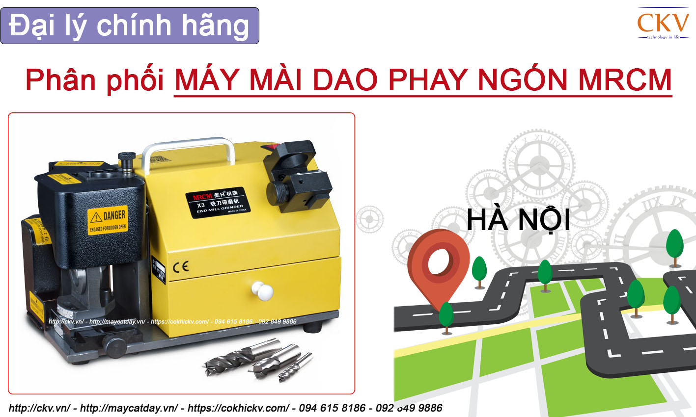 Đại lí chính hãng phân phối máy mài dao phay ngón tại Hà Nội