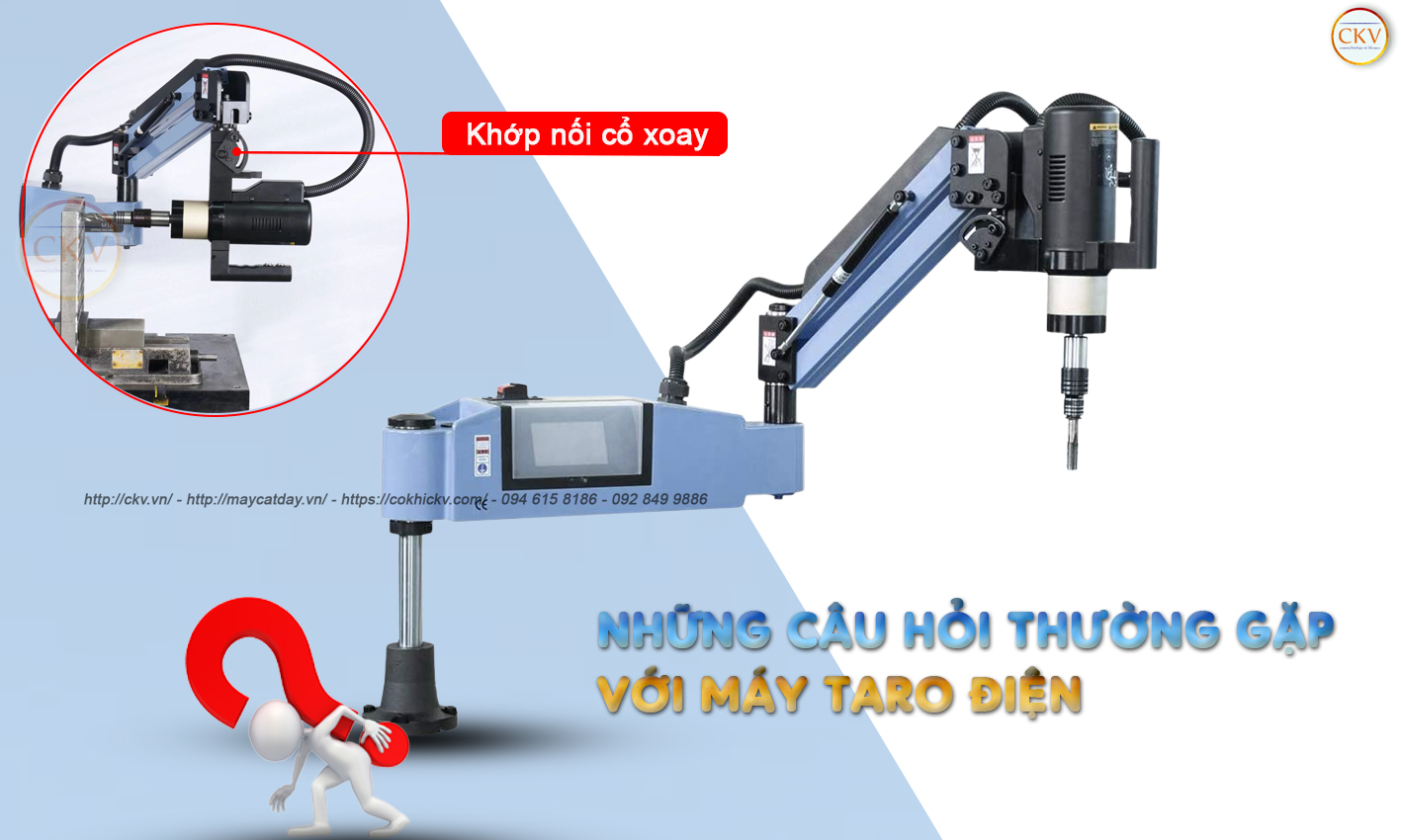 Máy taro điện tay cần robot - Những câu hỏi thường gặp khi chọn mua máy taro ren