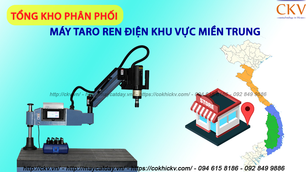 Tổng kho phân phối máy taro ren điện khu vực miền Trung