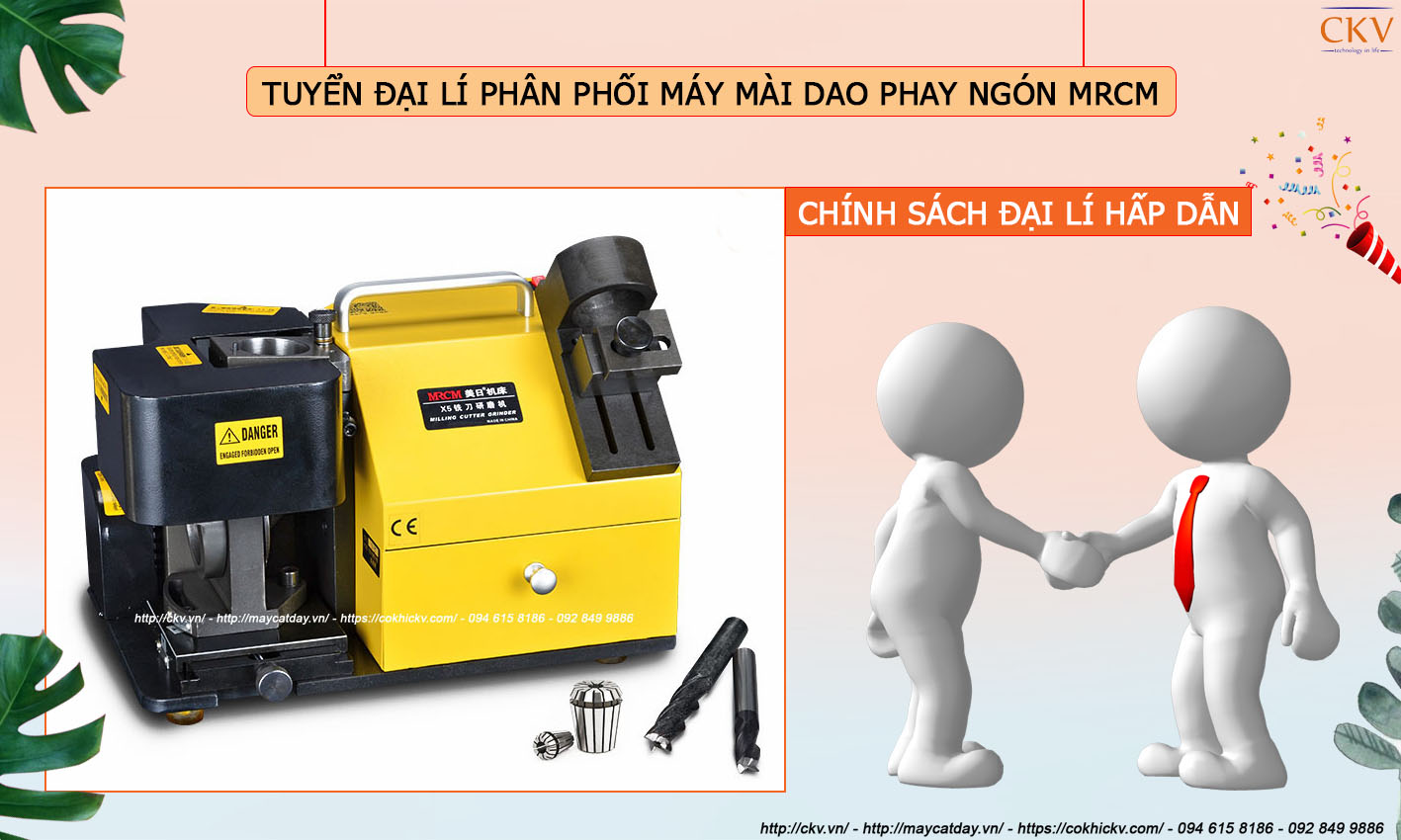 CKV Việt Nam tuyển đại lí phân phối máy mài dao phay ngón MRCM giá rẻ chính hãng tại Hải Phòng