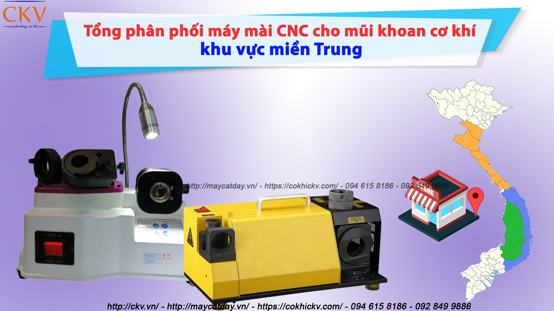 Tổng phân phối máy mài CNC cho mũi khoan cơ khí tại khu vực miền Trung