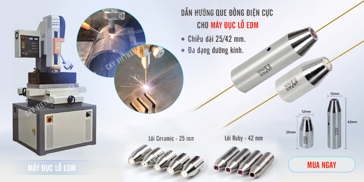 Đầu dẫn hướng ống đồng máy đục lỗ EDM | CKV VIETNAM