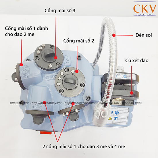 Cấu tạo máy mài dao phay ngón CKV-H12S
