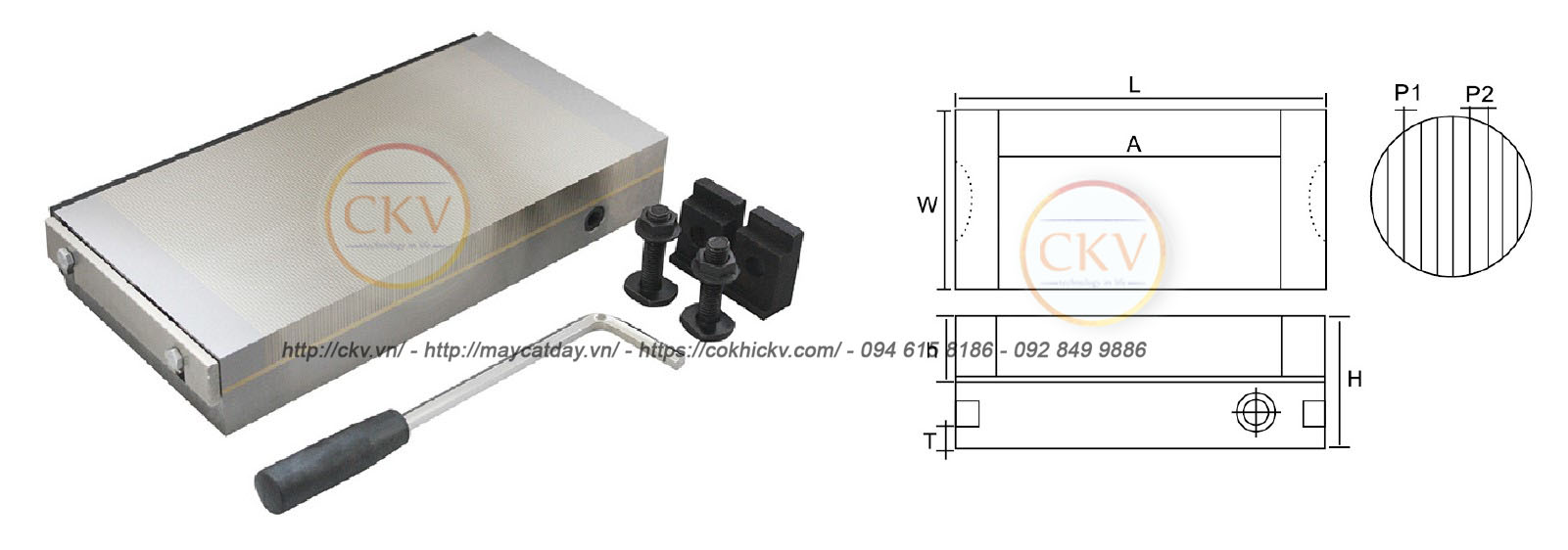 Cấu tạo của bàn từ cơ dành cho máy mài