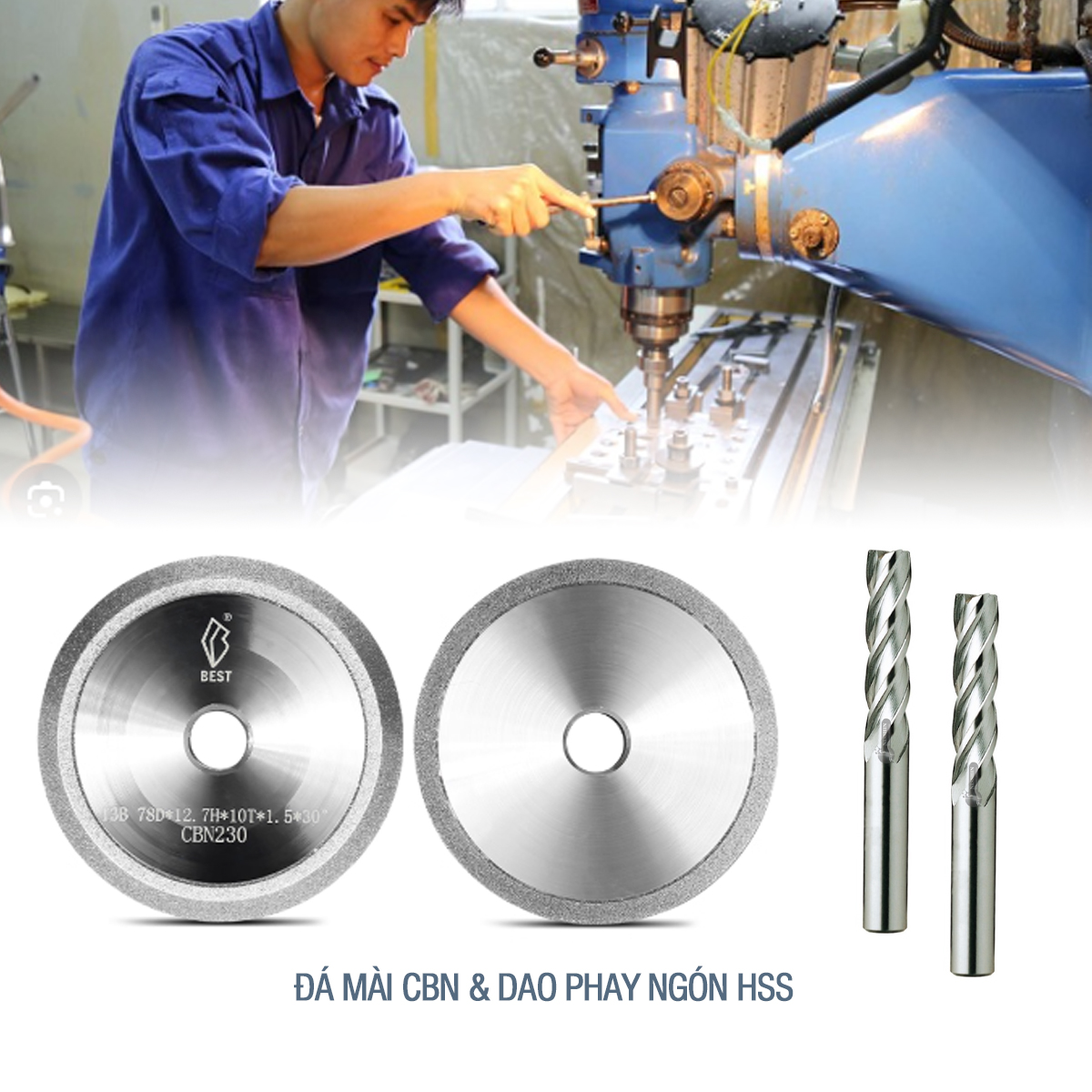 Đá mài CBN chuyên dụng cho mài cho dao cụ cứng