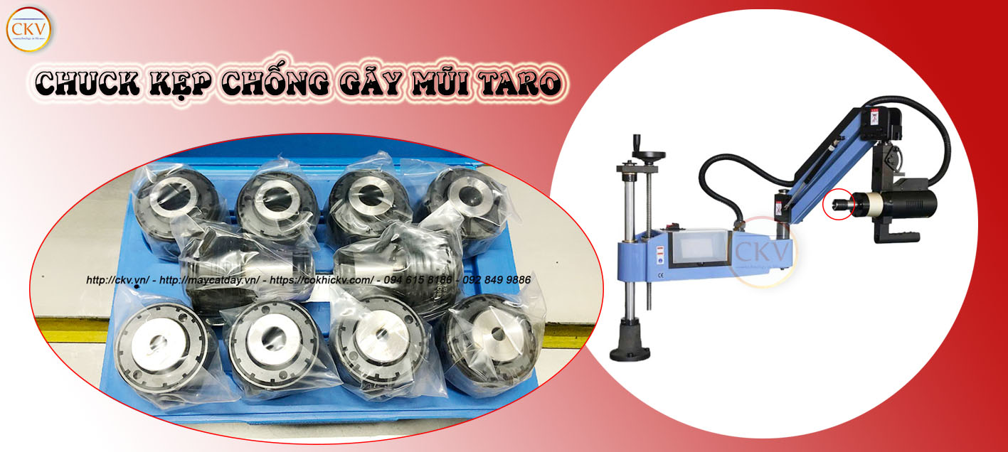 Chuck kẹp cho máy taro cần điện tại sài gòn chống gãy mũi taro