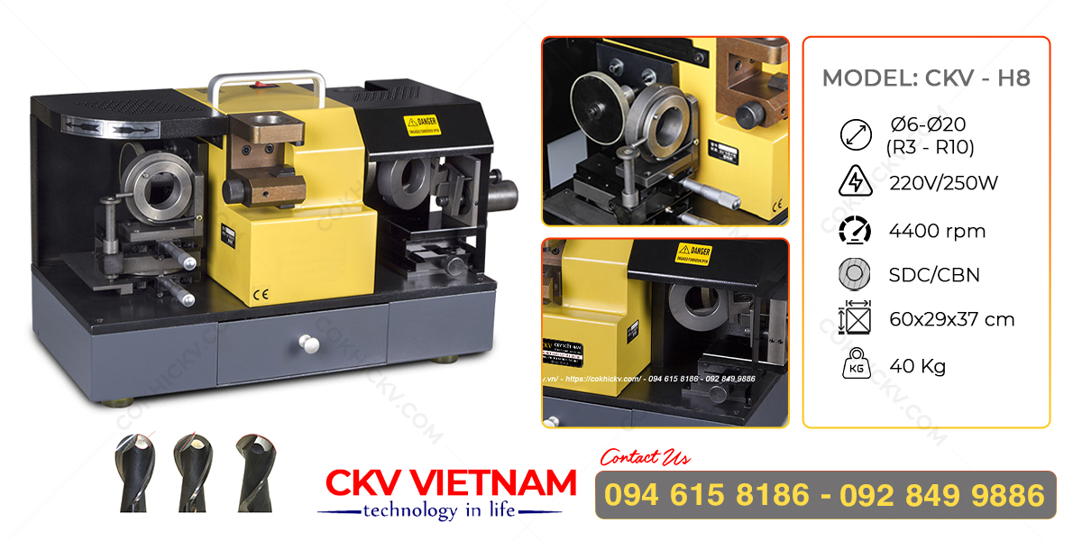 Máy mài dao phay cầu R3-10 CKV-H8