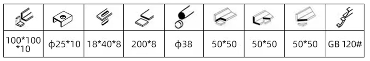 Khả năng đột / chấn / cắt thép của CKV-J10 (mm)